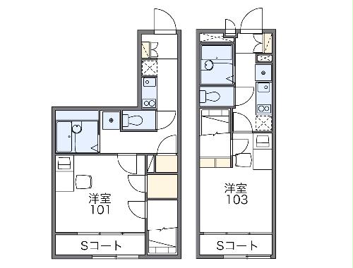レオパレスヒルサイド今宿の間取り