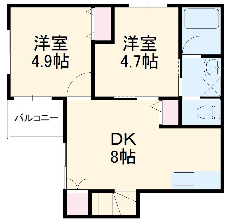 東四つ木の完工年月(2018年7月)築の賃貸アパートの間取り