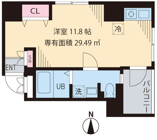マ・メゾン門前仲町・0506号室の間取り