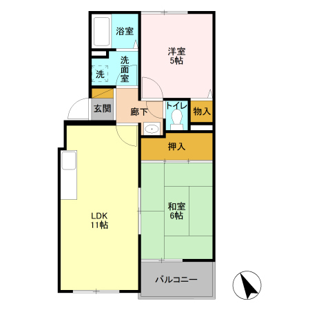 メゾンセピア Cの間取り