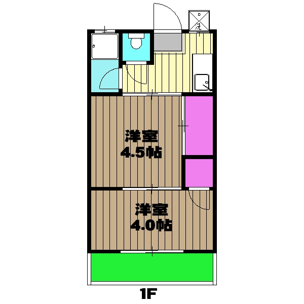 梅香荘・3号室の間取り
