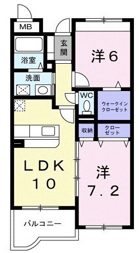 リリーハイム・Ⅱの間取り