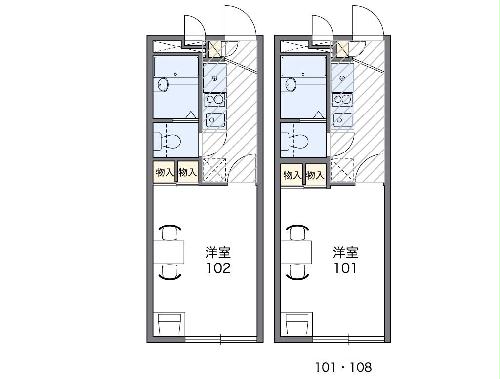 レオパレス小柳町Ⅲの間取り