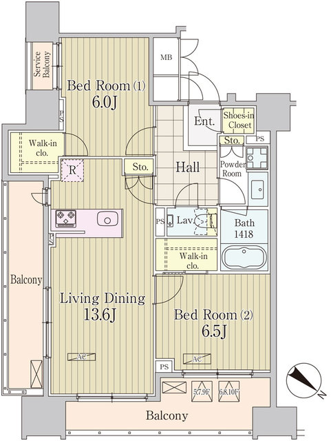 グランパレス東京八重洲アベニューの間取り