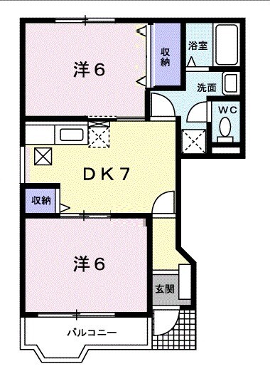 サンバースト Bの間取り