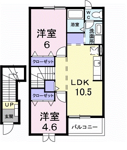 ウォーターフィールド Dの間取り