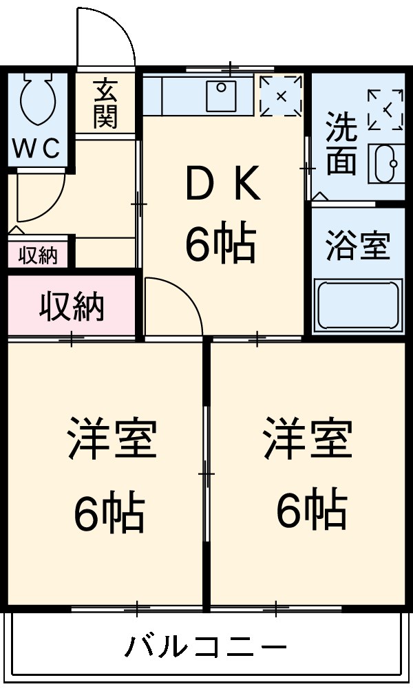 セントラルビラ A棟の間取り