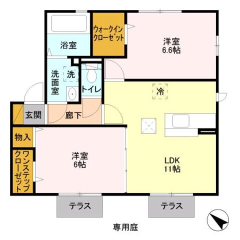 フェザント Aの間取り