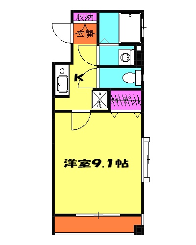 タウンコートワラビの間取り