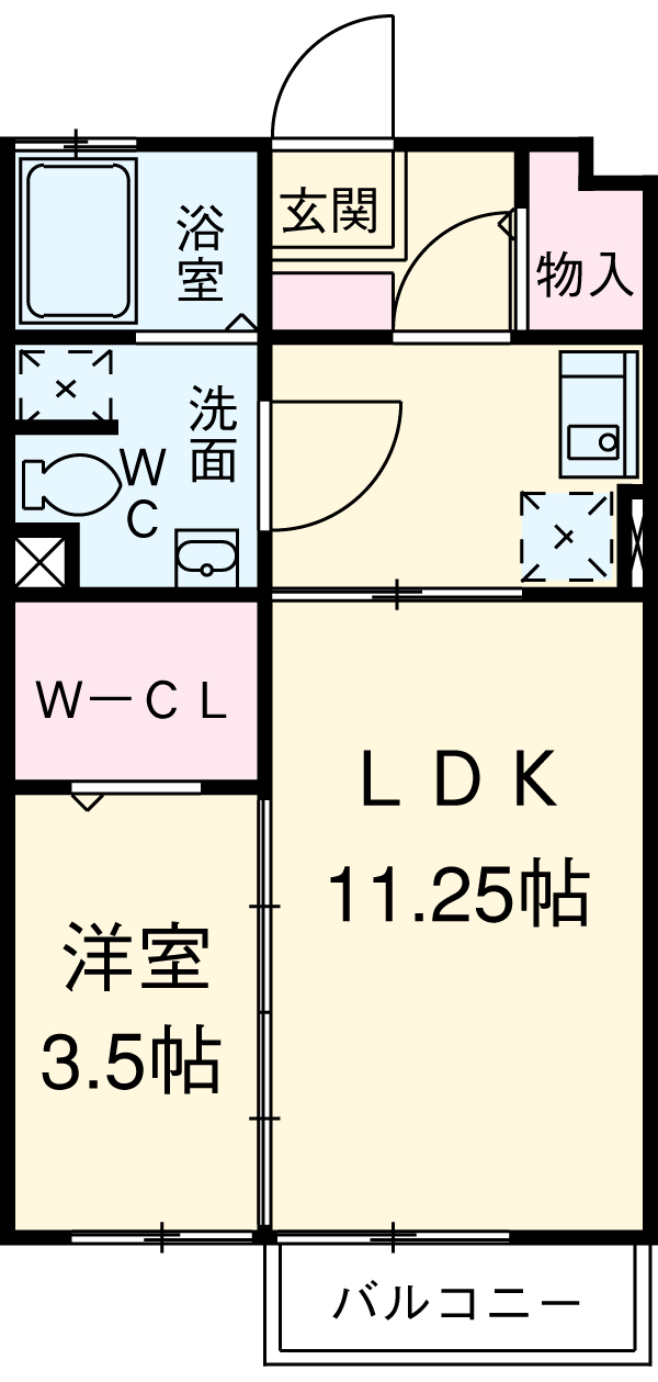 モナリエ春日 Ⅰの間取り