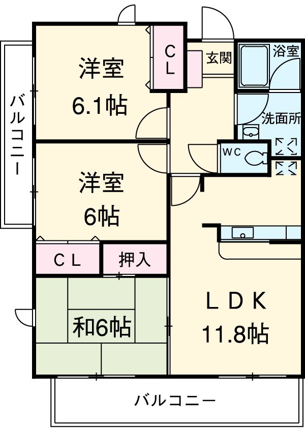 グランデュール金井の間取り