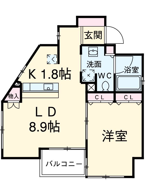 R-2レジデンスの間取り