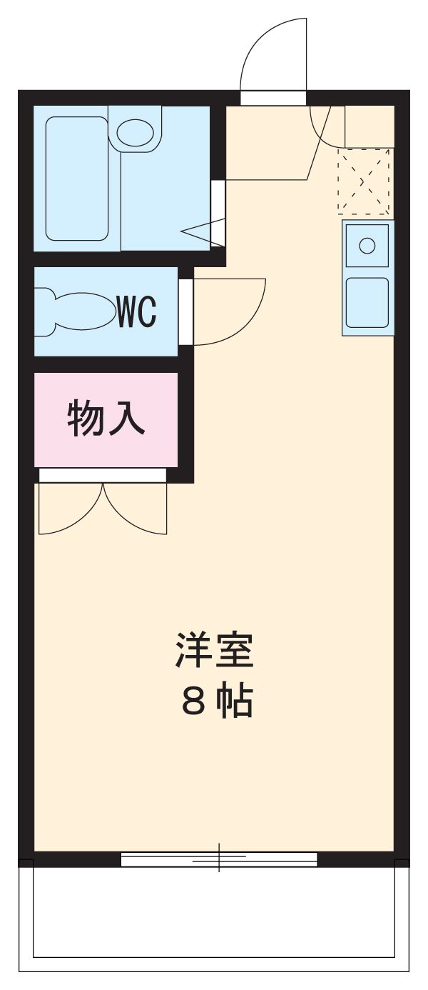 M one court 鹿子の間取り