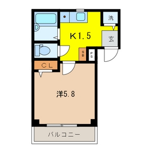 コーポ・セゾンの間取り