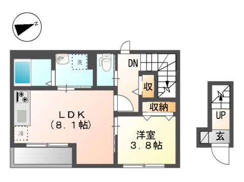 JuhamoaⅠ -ジュハモア-の間取り