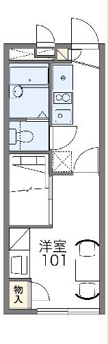 レオパレスおおやぶ2の間取り