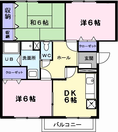 ヒルサイド幸水 弐番館の間取り