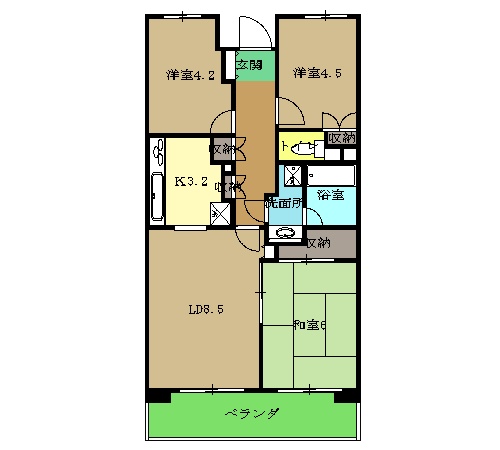 ハイツ座間の間取り
