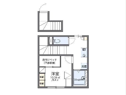レオパレスプラド岩塚の間取り