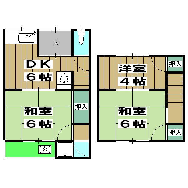 今里細塚貸家の間取り