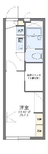 レオパレスナイズ紫竹の間取り