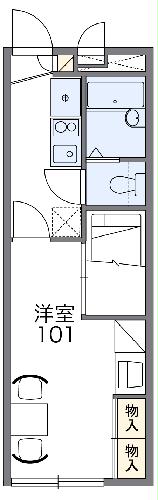 レオパレスナイズ紫竹の間取り