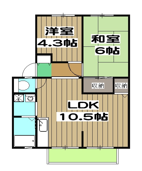 アルカディア田中の間取り