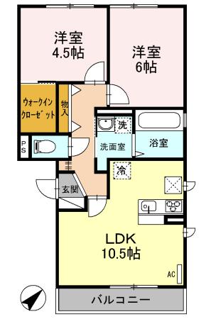 ソシア Tの間取り