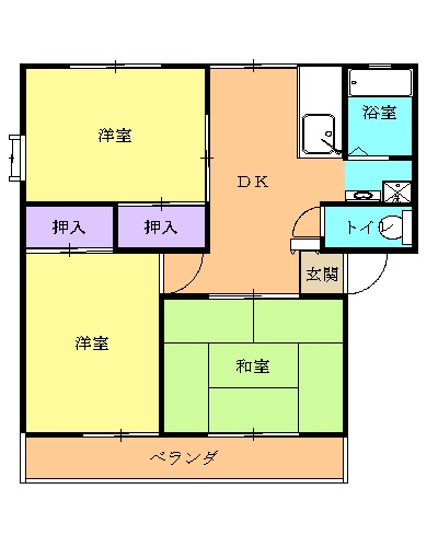 サンビレッジ静岡Ｄの間取り