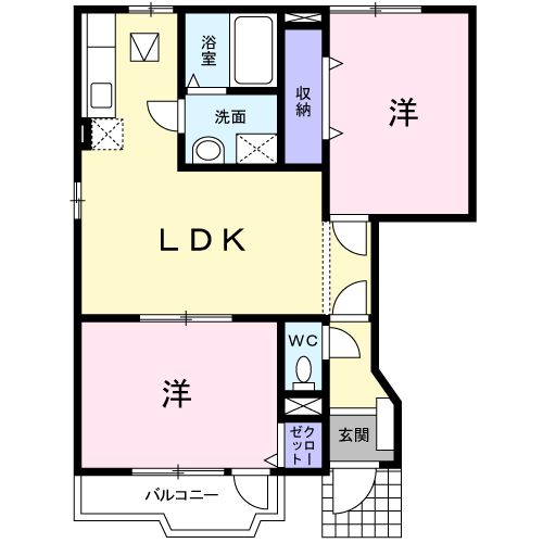 サンセールⅠ・01010号室の間取り