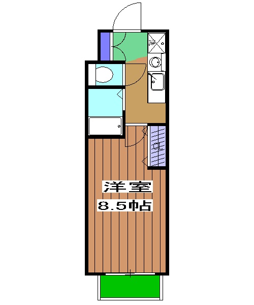 西院くめマンションの間取り