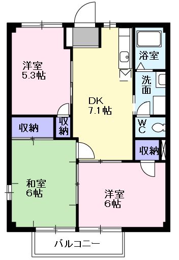 ニューヴエルデイの間取り