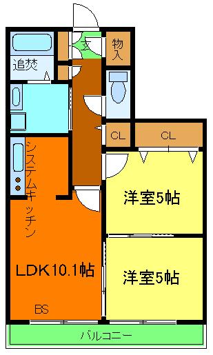 シャーメゾンからたちの間取り