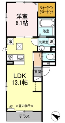 レクエルドKの間取り