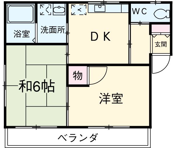 指月ハイムⅠの間取り
