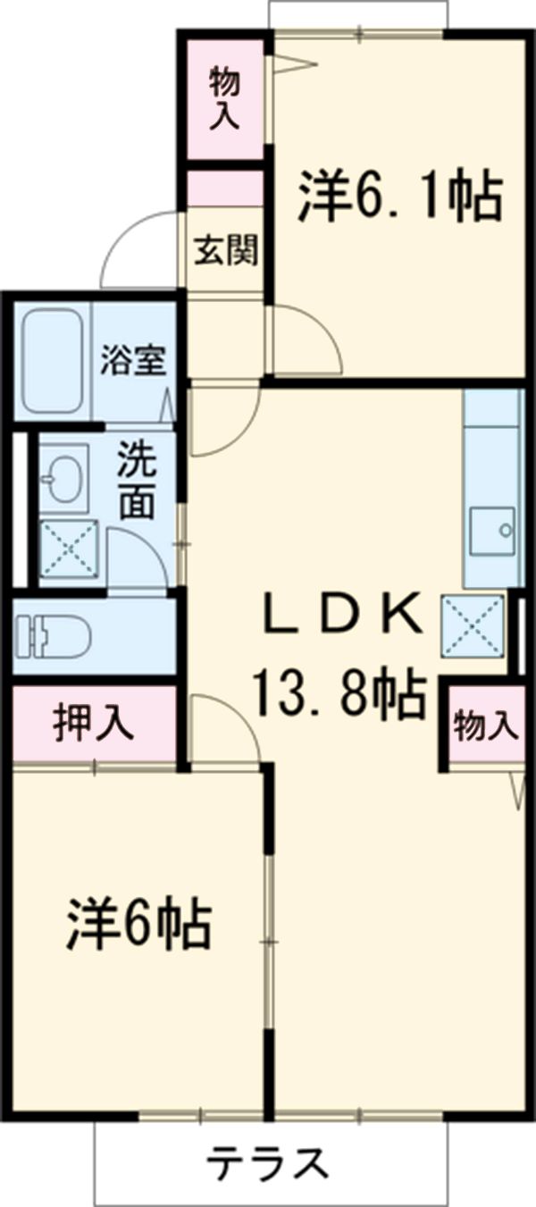 グランシャリオ Ⅰ棟の間取り