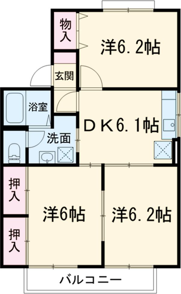 グランシャリオⅡ棟の間取り