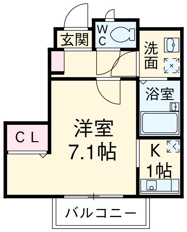 立花の完工年月(2007年1月)築の賃貸アパートの間取り
