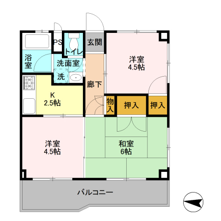 農住メゾン霞の間取り