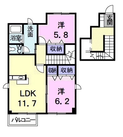 ポートヒルズ.ヴィラAの間取り