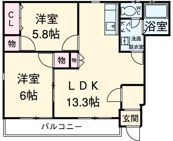 セントレアハイツナカムラの間取り
