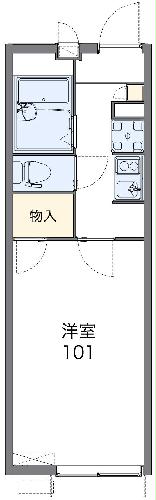 レオパレスファミールつばきの間取り