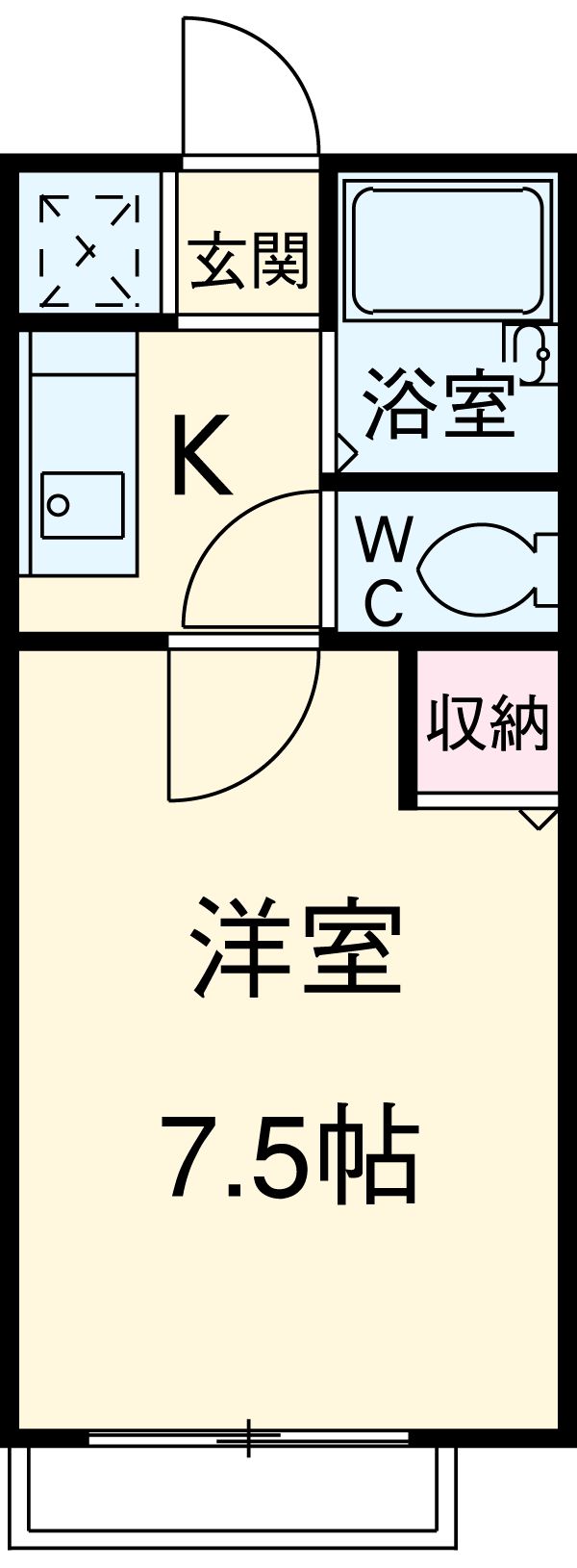 松村町の完工年月(1997年2月)築の賃貸アパートの間取り