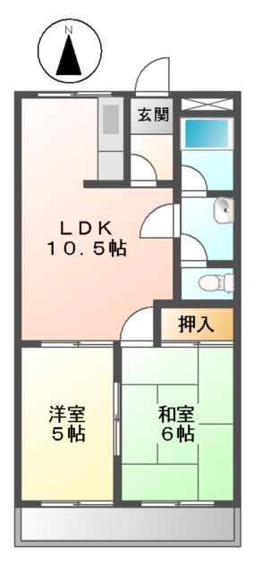 プレステージ薬師Ⅱの間取り