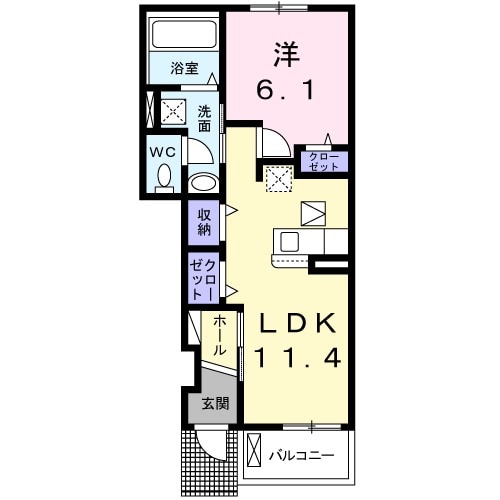 パインアベニューⅡの間取り