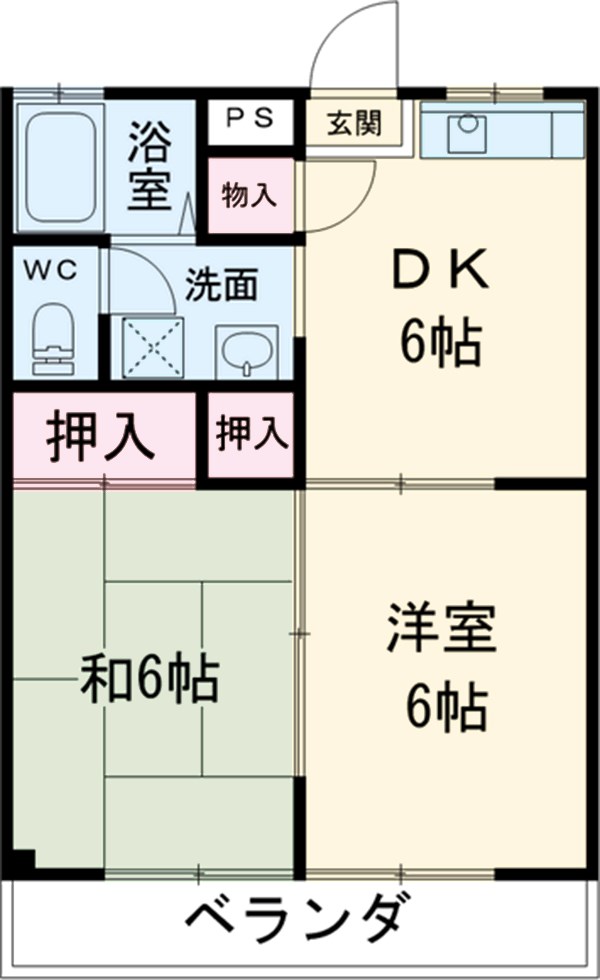 西ノ岡ハイツの間取り