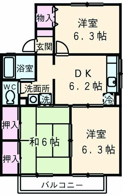 コーポ藤の間取り