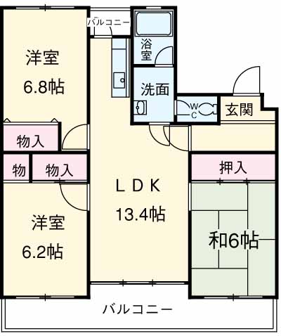 エスペラン相模大野の間取り