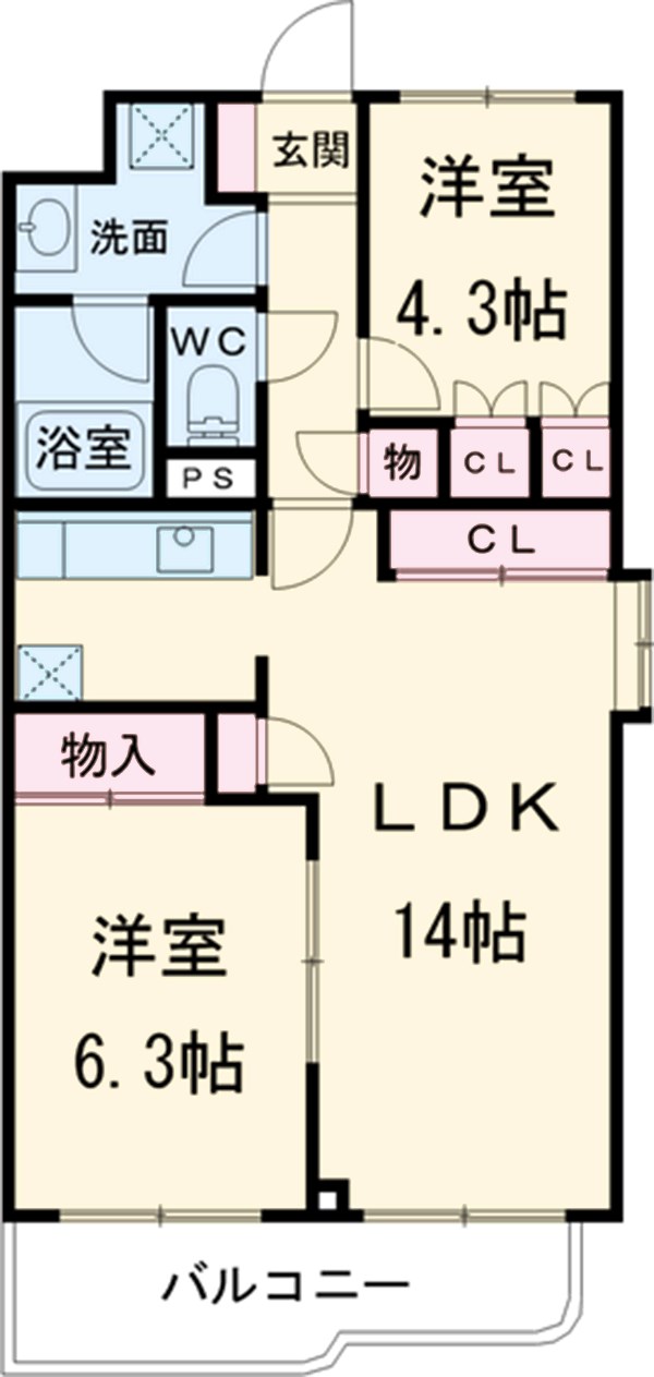 アプリーテ梶ヶ谷の間取り