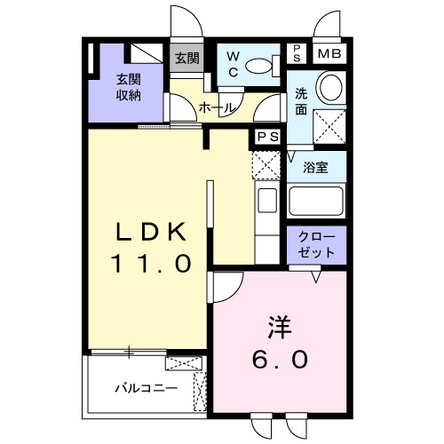 サンヒルズ寺尾Ⅵの間取り